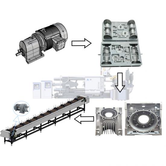 Die Casting Machine For Aluminium Alloy Reducer Motor Production